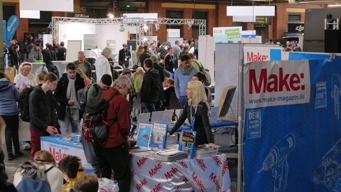 People at public maker space event in Berlin Stock Footage 83127441