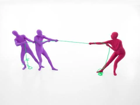 People pulling rope Stock-Illustration