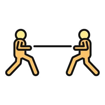 People pulling rope representing competition and struggle 스톡 일러스트
