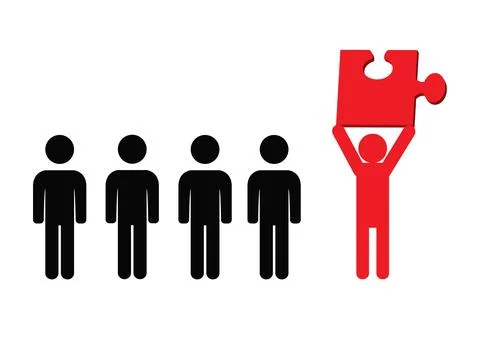 People puzzle Stock Illustration
