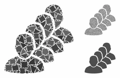 People queue Composition Icon of Inequal Items Stock Illustration