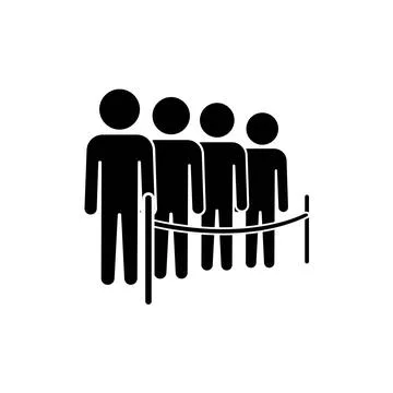 People in queue concept sign isolated on white background vector イラスト素材