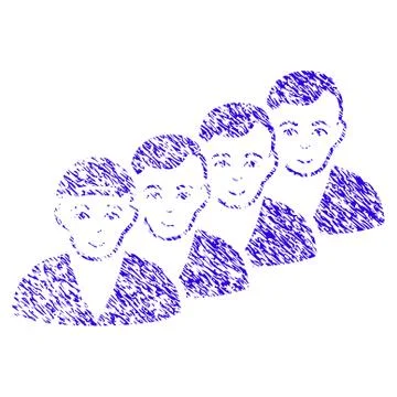 People Queue Icon Grunge Watermark Stock Illustration