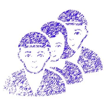 People Queue Icon Grunge Watermark Stock Illustration