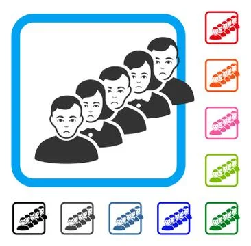 People Queue Icon Stock Illustration