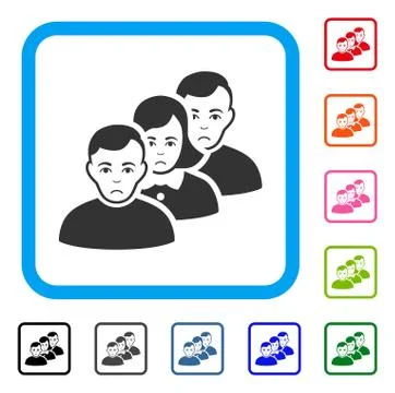 People Queue Icon Stock Illustration