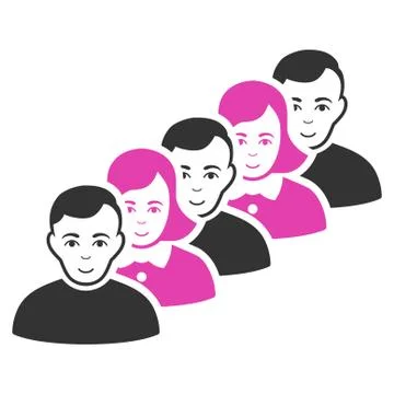 People Queue Icon Stock Illustration
