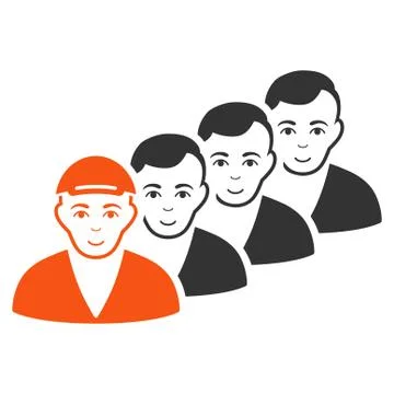 People Queue Icon Stock Illustration