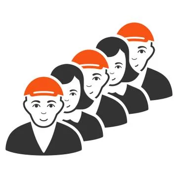 People Queue Icon Stock Illustration