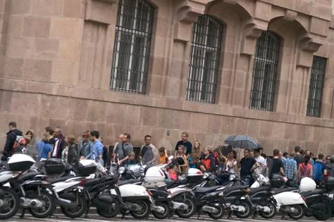 People queuing Stock Photos