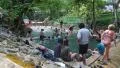 People in radon pool HD Footage