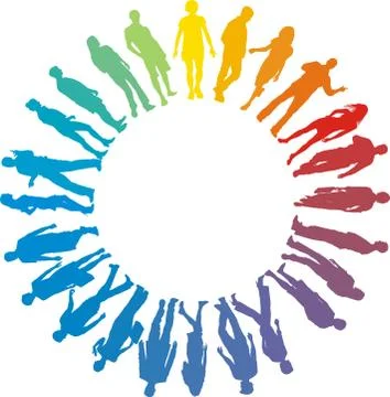 People rainbow star Stock Illustration