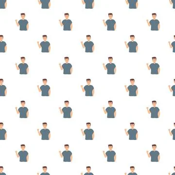 People raising fists seamless pattern displaying empowerment Stock Illustration