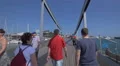 People on Rambla de Mar, Barcelona 4k or 4k+ Resolution