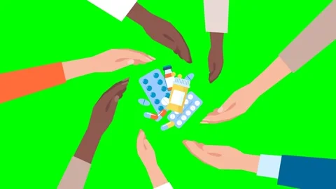 People reach for pills, еablets, capsules. Availability of medicines for people Video stock 270923985