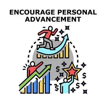 People reaching goals, making progress, achieving success イラスト素材
