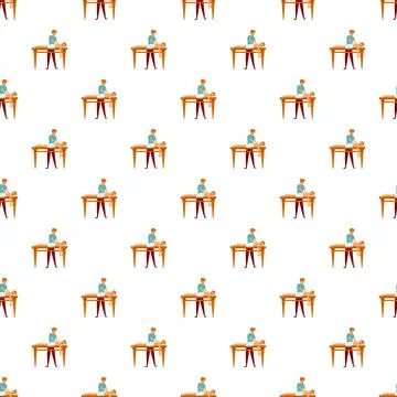 People receiving a massage on a spa table pattern Stock Illustration