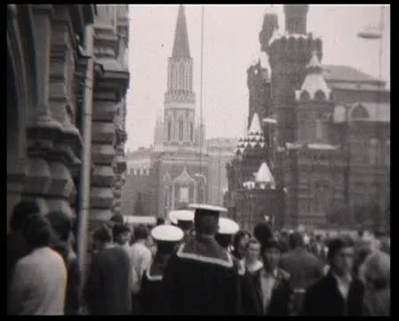 People on Red Square Stock Footage 12498946