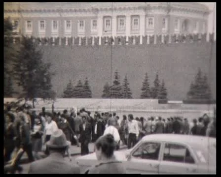 People on Red Square Stock Footage 12498948