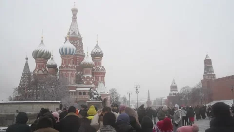 People on Red Square Stock Footage 232874186