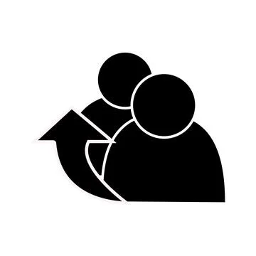 People referral icon design vector illustration. Referrals, reference, meeting Stock Illustration
