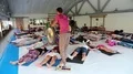 People relax after workout in gym HD Footage