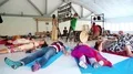 People relax after workout in gym HD Footage