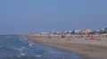 People relaxing and walking on the beach, Rimini, Italy, HD Footage