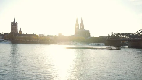People Relaxing In Cologne Stock Footage 106629968