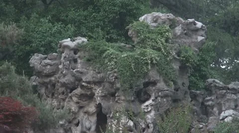 People relaxing in park, Nanjing, China Stock Footage