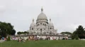 People Relaxing Tourists Visit Sacre Coeur Basilica Montmartre Paris Picnic Day HD Footage