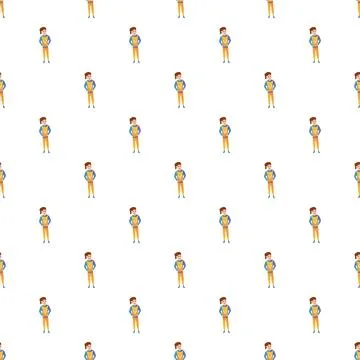 People repeating pattern on white background 스톡 일러스트