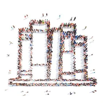 People representing the folder Stock Illustration