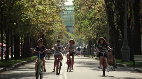 People ride in the Gorky Park In the summer Stock Footage 52820853