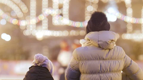 People ride on ice skates Stock Footage 85784635