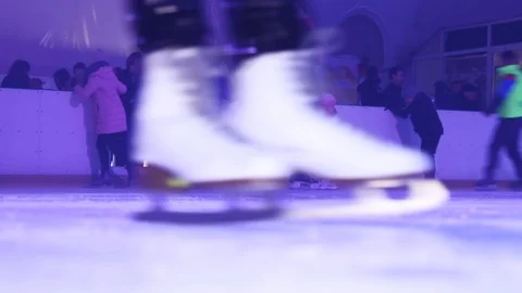 People ride on skates Stock Footage 85472319