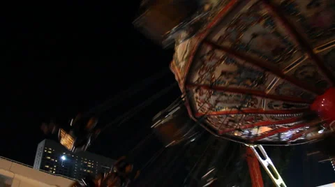 People Riding Carousel Stock-Footage 1085525