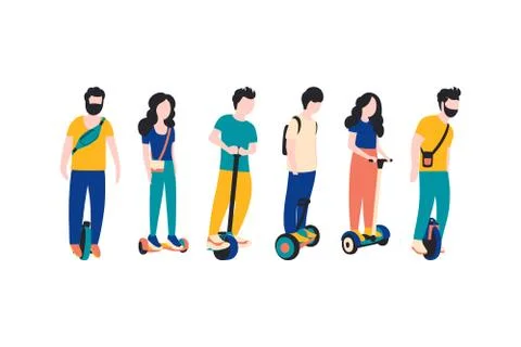 People riding Stock Illustration