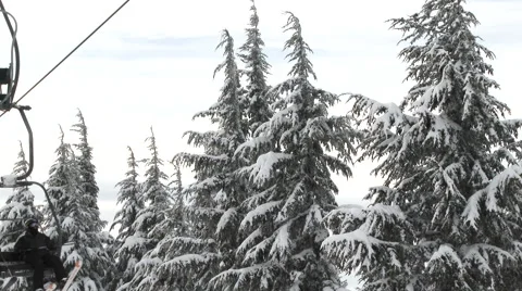 People Riding Ski Lift Video stock 59240291