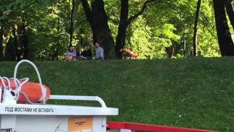 People by the river Stock Footage 98854103