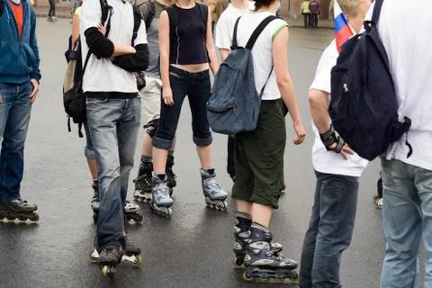People with rollers Stock Photos