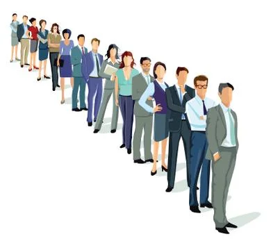 People in a row Stock-Illustration