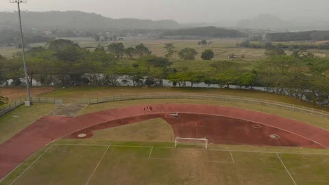 People running for exercise with smoke problem Stock Footage 88166292