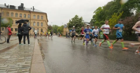 People running a maraton Stock Footage 50571787
