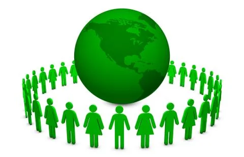 People Saving the Earth Stock Illustration