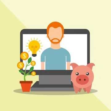People saving money 스톡 일러스트