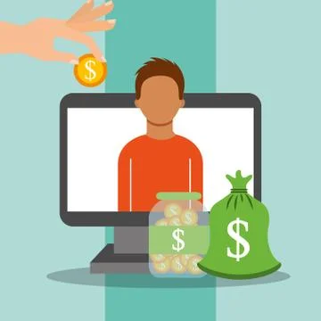 People saving money 스톡 일러스트