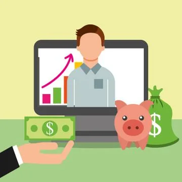 People saving money Stockillustratie