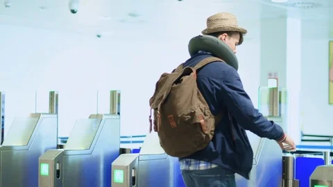 People scanning tickets 스톡 동영상 98998955