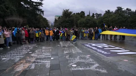 People scream close the sky over Ukraine Stock Footage 187763161